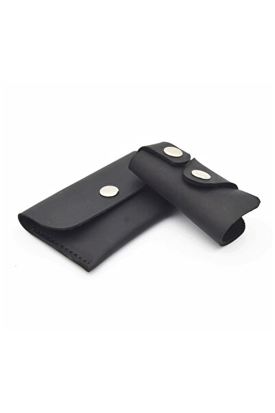 Lost Slope حامل بطاقات من الجلد الطبيعي