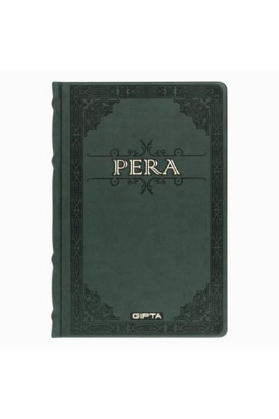 Gıpta Pera 160 Sheets 17×24cm Unlined Leather Cover Notebook - Green