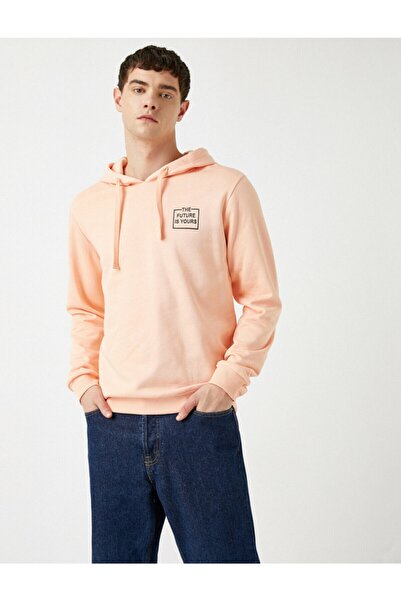 Koton Férfi Respect Life - 100% organikus pamut nyomott kapucnis pulóver