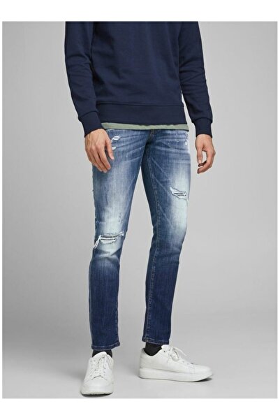 Jack & Jones Ανδρικό μπλε τζιν παντελόνι