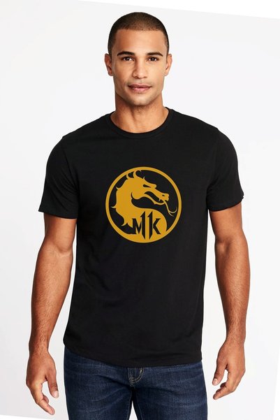 QIVI Mortal Kombat Štampano crna muška Pleteno majica