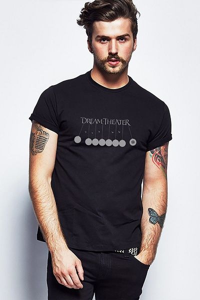 QIVI Dream Theater Octavarium εμπριμέ μαύρο ανδρικό πλεκτό μπλουζάκι T-shirt T-shirt T-shirt