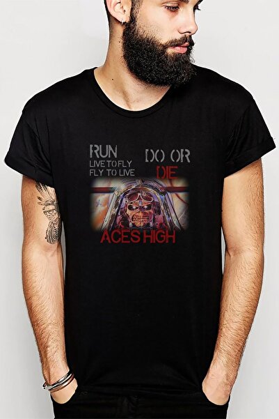 QIVI Iron Maiden Štampano crna muška Pleteno majica