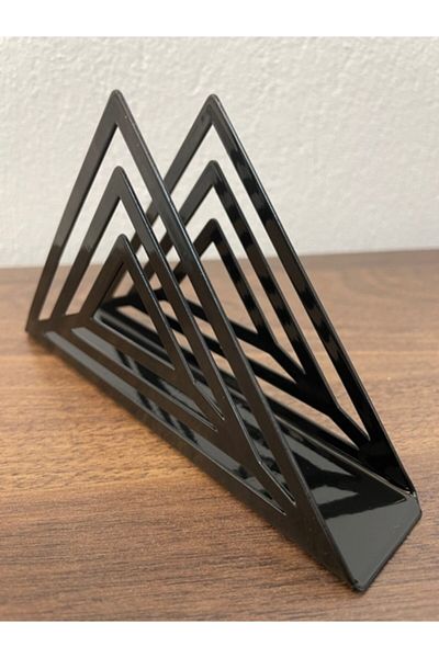 ERA ART Black Triangle Metal Napkin Holder