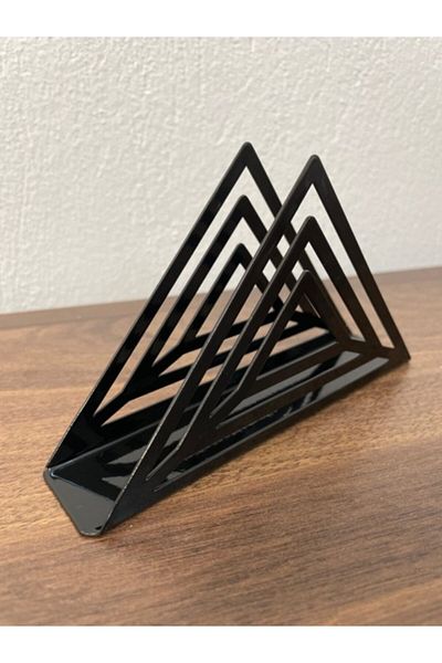 ERA ART Black Triangle Metal Napkin Holder