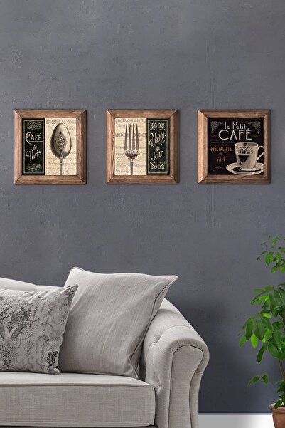 Oscar Stone Decor Masif Çerçeveli 3'lü Set