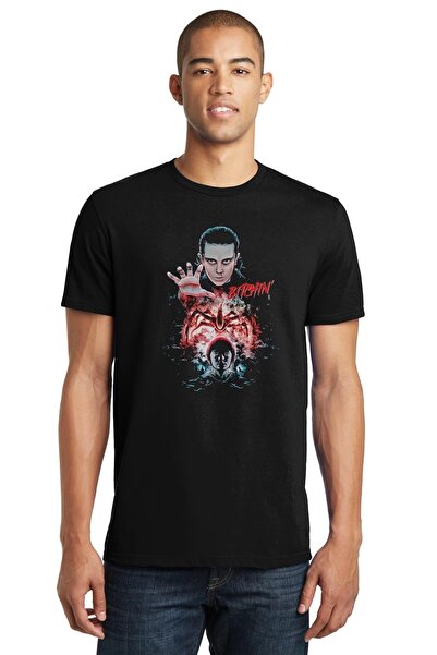 QIVI Stranger Things Bitchin Štampano crna muška Pleteno majica