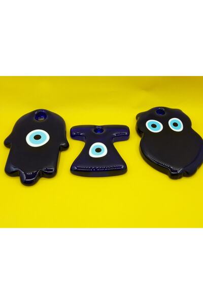 NETİCE ÖYLEK Trenddünyası Σχηματισμένες Χάντρες από Καθαρό Γυαλί 3 Τεμάχια