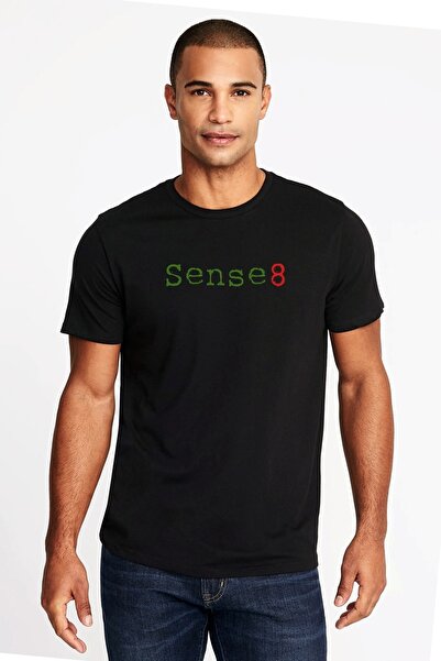 QIVI Sense8 Štampano crna muška Pleteno majica