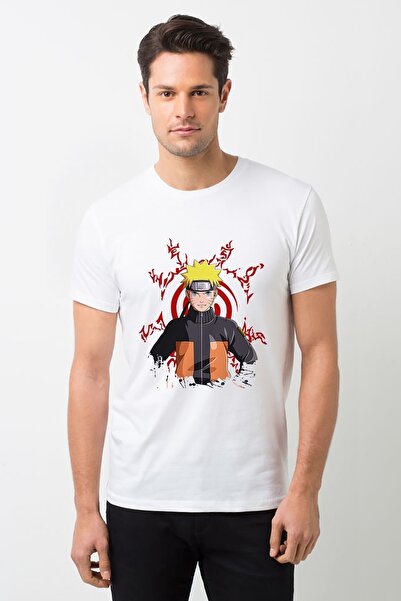 QIVI Anime Naruto Tokyo Ghoul Kaneki Manga Štampano Bela muška Pleteno majica