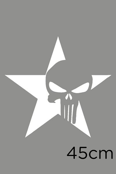 MIGNATIS Autocolant cu Punisher Ambience În Star 45 Cm - Alb