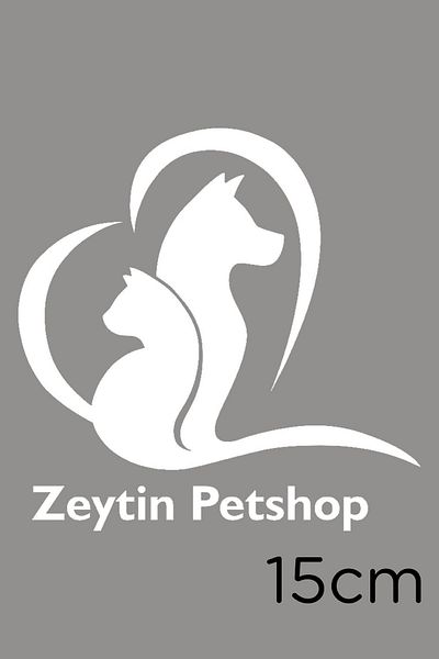 New Jargon Autocolant pentru firma Special Heart Petshop 15cm - Alb