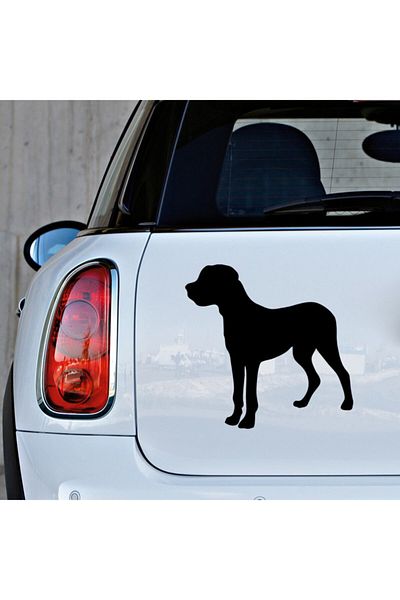 MIGNATIS Autocolant Câine Great Dane Etichetă Pastă 45 Cm - Negru