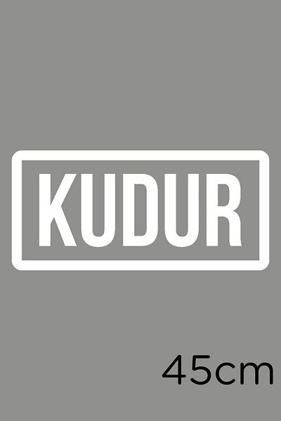 MIGNATIS Kudur Text Autocolant Vehicul Vehicul Lipire 45 Cm - Alb