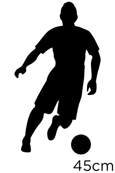 New Jargon Autocolant pentru fotbalist care durează o minge rapidă 45 cm - negru