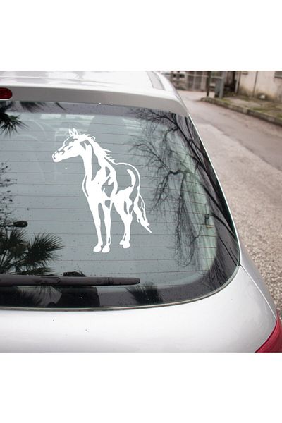 New Jargon Autocolant Cal în picioare Etichetă de lipire 45cm - Alb