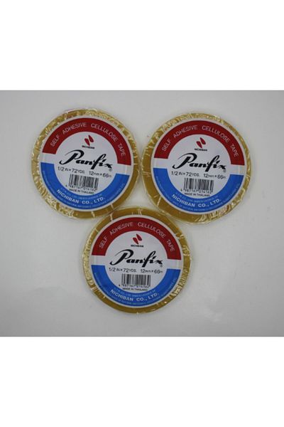 Panfix Transparent Tape 12 X 66 Mt (3pcs)