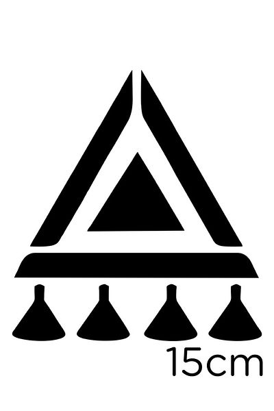 New Jargon Pictogramă Talisman Motiv Anatolian - Autocolant pentru vehicul Duar negru de 15 cm