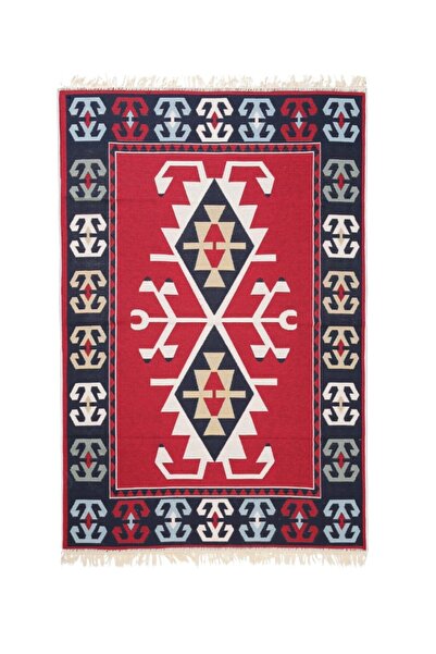 Voho Tekstil Kilim Yolluk Çift Taraflı Yıkanabilir - Elibelinde Motifli