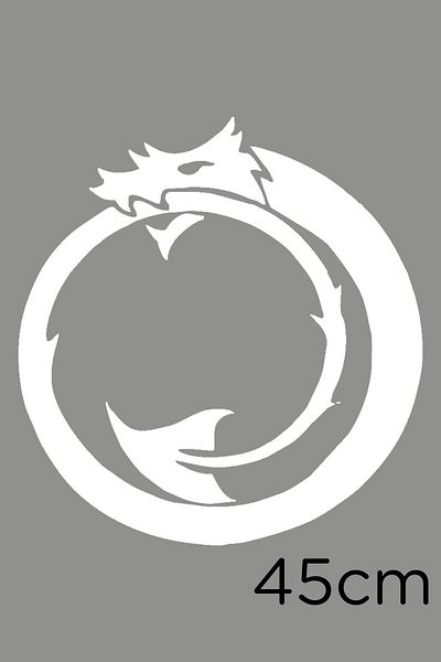 MIGNATIS Rotund Creat Dragon Sticker Lipire 45 Cm - Alb