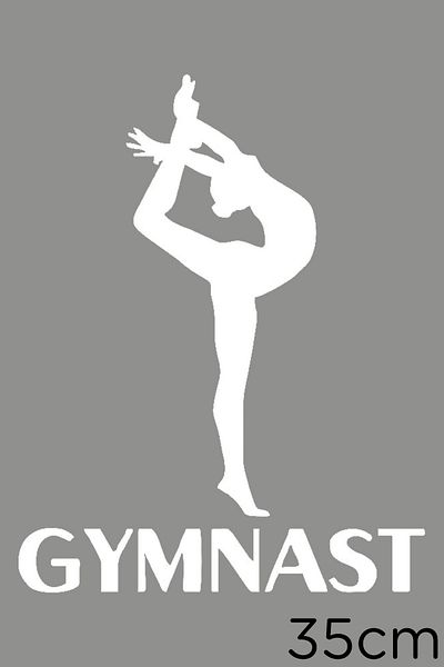 New Jargon Autocolant sportiv pentru gimnastică și gimnastică 35cm - alb