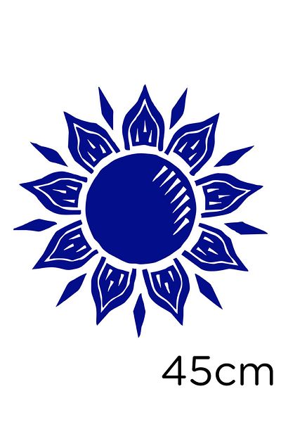 New Jargon Day Lover Flower Sticker Paste Sticker 45cm - Navy Blue
