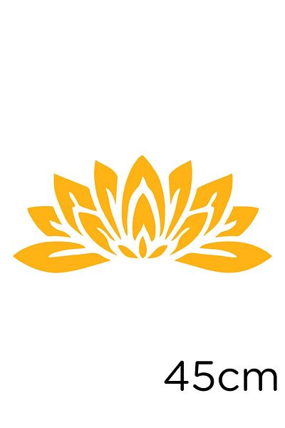 MIGNATIS Yellow Lotus Flower Patterned 45 cm Sticker - Leaf and Paste
