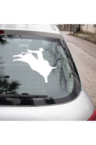 MIGNATIS Matator Standing On Bull Sticker Pastă 45 Cm - Alb