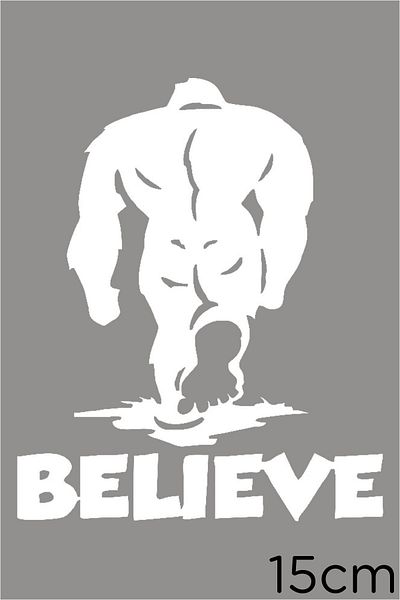 New Jargon Believe Believe Don't Turn Around Autocolant de lipire 15cm - Alb