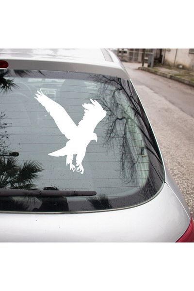 New Jargon Autocolant autocolant Vultur Rebel care se aterizează la pământ 25 cm - Alb