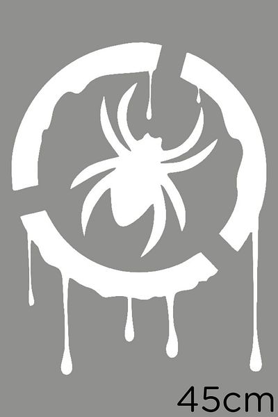 New Jargon Autocolant Spider Sport Splash Effect Lipire 45cm - Alb