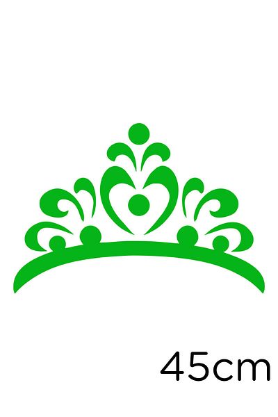 MIGNATIS Flower Pattern Shaped Princess Crown Sticker Paste 45 Cm - Green