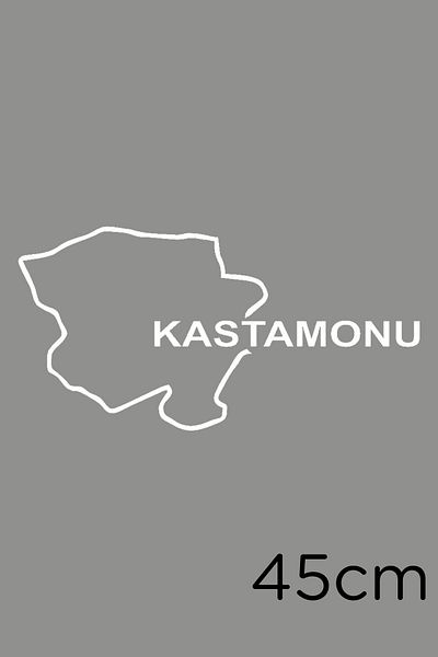 MIGNATIS Lipire Hartă și Autocolant Scriere Kastamonu 45 Cm - Alb