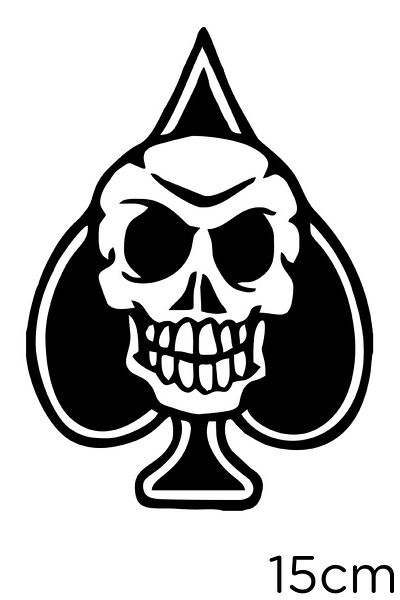 New Jargon Autocolant pentru mașină Heart Pastor And Skull 15cm - Negru