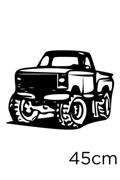 MIGNATIS Autocolant Autocolant Mașină Ranger Roată Mare Lipire 45 Cm - Negru