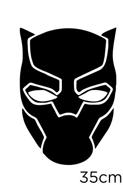 New Jargon Autocolant Black Panther Black White 35cm - Negru