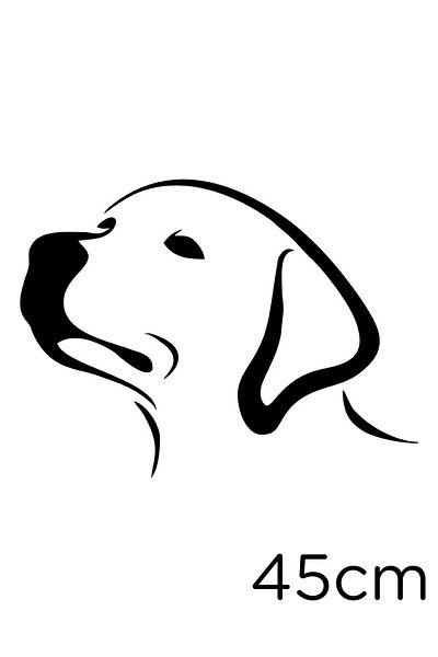 MIGNATIS Autocolant Dog Golden Breed Lipire pentru Vehicul și Perete 45 Cm - Negru