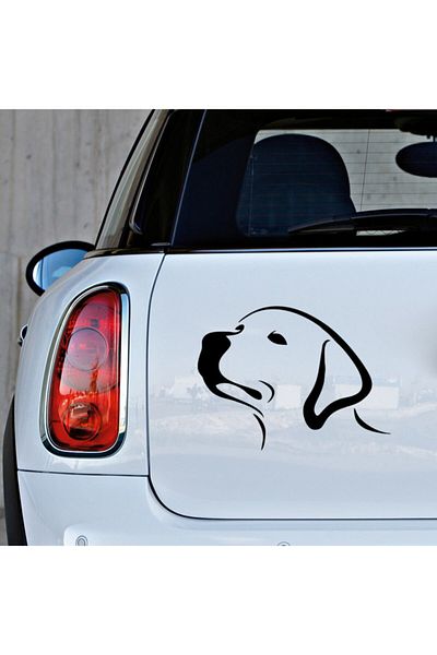 MIGNATIS Autocolant Dog Golden Breed Lipire pentru Vehicul și Perete 45 Cm - Negru
