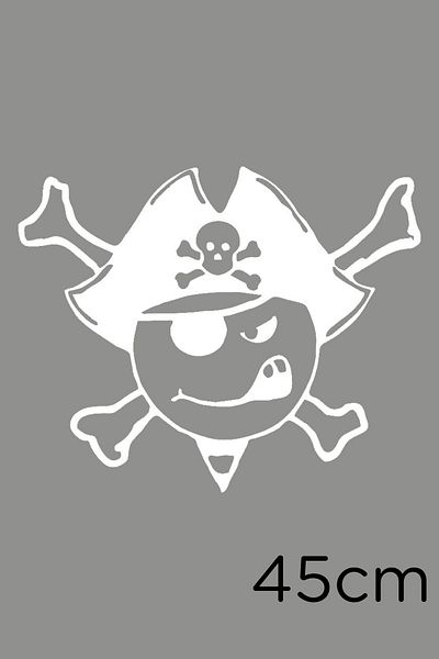 MIGNATIS Drăguț cu un singur ochi Pirate X Mark Skull Sticker Lipire 45 Cm - Alb