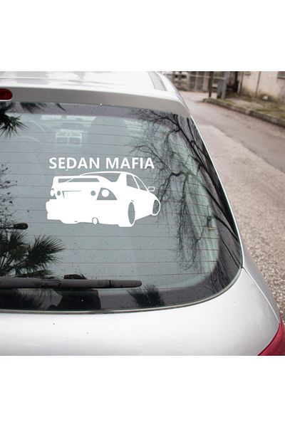 New Jargon Autocolant Sedan Mafia Autocolant Vehicul Oblat Lipire 45cm - Alb