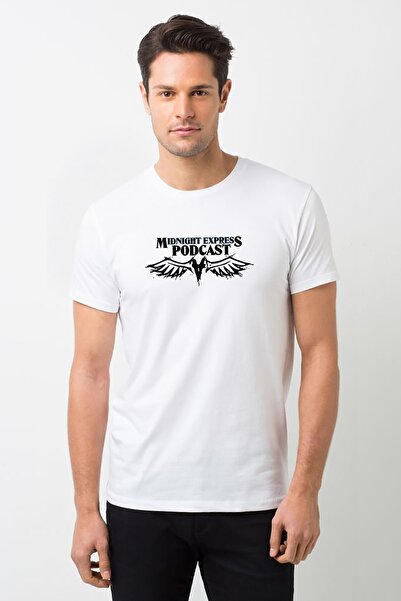 QIVI Ekspresni podkast Štampano Bela muška Pleteno majica T-shirt majica