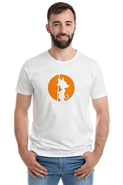 QIVI Dragon Ball Štampano bela muška Pleteno majica