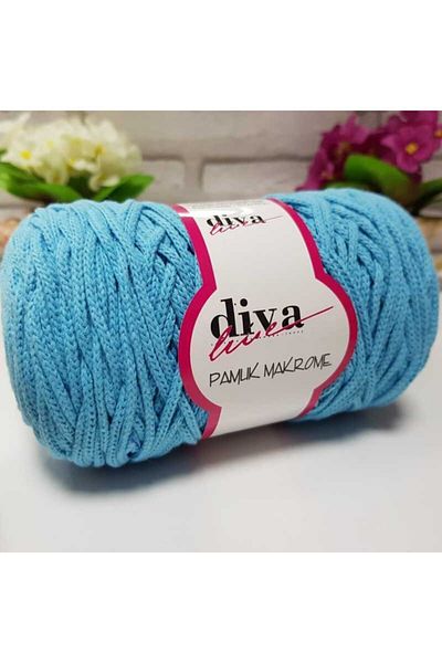 Diva İplik Diva Cotton Macrame 280 Κυανό