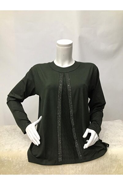 Nacar Taşlı Bluz Penye