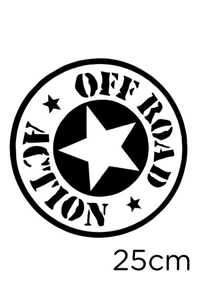 New Jargon Autocolant pentru mașină modificat Army Star Off Road Action 25cm - Negru
