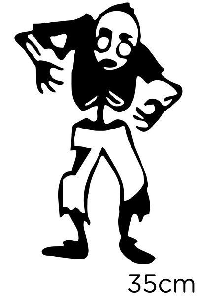 New Jargon Autocolant de lipire Zombie Family Dad 83 35cm - Negru