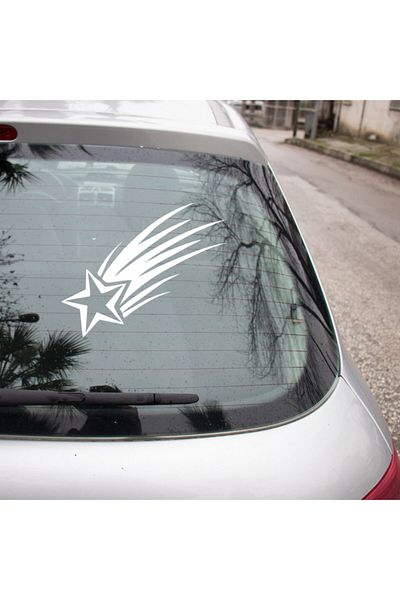MIGNATIS Autocolant Vehicul și Lipire Rapid Star pentru Perete 45 Cm - Alb