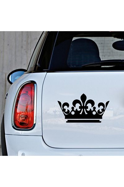 New Jargon King King Crown Auto Vehicul Autocolant Autocolant 45cm - Negru