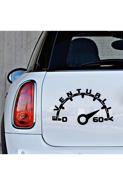 New Jargon Semnul de viteză și în urmă scrierea autocolantului 45cm - negru