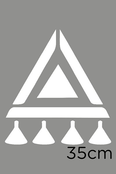 New Jargon Autocolant alb pentru vehicul cu simbol Talisman cu motiv anatolian de 35 cm